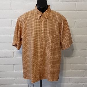 Bugatchi Large Button Down Shirt Short Sleeve